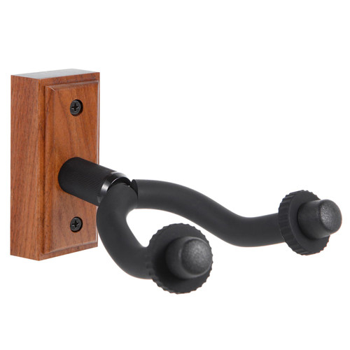 WINGO Guitar Wall Mount Hanger, Guitar Hanger Wall Hook Holder Stand with Screws, Black Walnut Wood Guitar Wall Hanger for Acoustic Electric Guitar, Bass, Banjo, Mandolin,Ukulele -WH-088