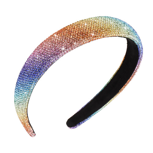 Jaciya Rhinestone Headband Crystal Bling Rainbow Headbands for Women Girls Hair Accessories Glitter Sparkle Head Band Women's Fashion Head Bands