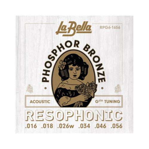 La Bella RPG6-1656 Phosphor Bronze Resophonic G- Tuning Acoustic Guitar String