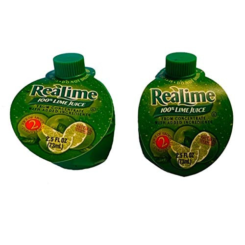 ReaLime Lime Juice | Lime Juice From Concentrate | 2.5 oz Each Bottle | Pack of 2 ReaLime Lime Juice | Lime Juice From Concentrate | 2.5 oz Each Bottle | Pack of 2