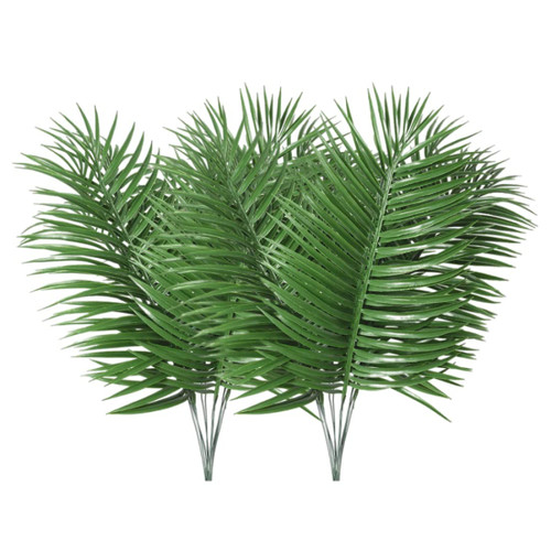 Eioflia Artificial Palm Leaves,Tropical Palm Artificial Palm Tree Leaves Fake Tropical Plants Faux Leaves Party Wedding Decorations 12PCS