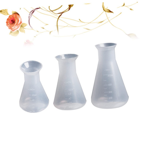 Mobestech 3pcs Laboratory Flask Erlenmeyer Flask 1000ml Stopper Erlenmeyer Flask 3000 Lab Beakers Graduated Conical Science Bottle Science Party Decorations Suits Glass White Vase