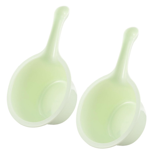 Zerodeko 2pcs Kitchen Ladle Household Water Scoop Food Serving Spoon Plastic Bathing Ladle Spoons Soup Ladle Shampoo Ladle Water Ladle Spoon Hair Take a Bath Baby Plate Pp
