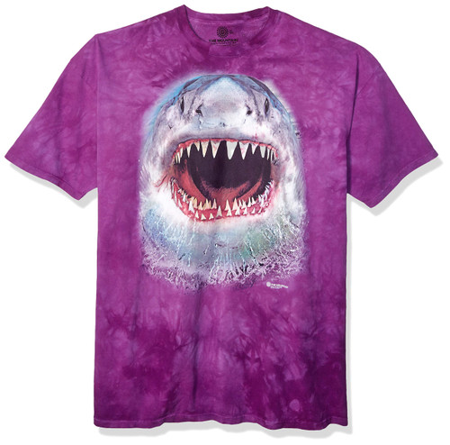 The Mountain Wicked Nasty Shark Adult T-Shirt, Purple, Small The Mountain Wicked Nasty Shark Adult T-Shirt, Purple, Small