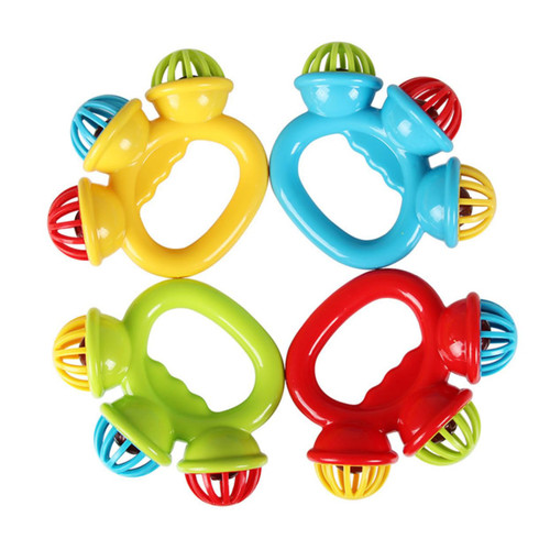 UPKOCH 4pcs Handbells for Kids Toy Tambourine Hand Bell Tambourine Kids Infant Rattle Kids Handbells Wooden Rattle Baby Hand Rattles Kids Rattle Sleigh Bells Instrument Music Tool Toddler