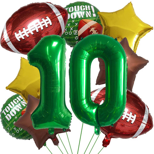Football Balloon set Football Birthday Decorations 10th Birthday Balloon Rugby Gold Brown Star Rugby Field Balloon for Touchdown Sports Theme Football Party Supplies Birthday Party Decorations 10Pcs Football Balloon set Football Birthday Decorations 10th Birthday Balloon Rugby Gold Brown Star Rugby Field Balloon for Touchdown Sports Theme Football Party Supplies Birthday Party Decorations 10Pcs