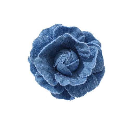 Fashion Denim Camellia Flower Lapel Brooch Pin for Women Girls Fabric Floral Bouquet Corsage Pins Clip Sweater Coat Dress Suit Backpack Brooches Pins Boho Jewelry Gifts Clothes Accessories (Big)