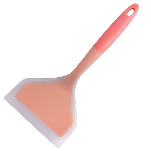BULUSHI Silicone Pancakes Shovel Wide Spatula Turner Nonstick Fried Shovel Fish Spatula Silicone Wide Flexible Turner for Nonstick Cookware Egg Cookie Omelette 1 Pieces (Orange)