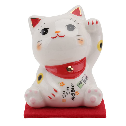 Amosfun Waving Cat Ceramic Maneki Neko Feng Shui Fortune Lucky Cat Collectible Figurine Chinese Japanese Statue Lucky Cat Car Interior Decoration for Attract Wealth Fame Maneki Neko Amosfun Waving Cat Ceramic Maneki Neko Feng Shui Fortune Lucky Cat Collectible Figurine Chinese Japanese Statue Lucky Cat Car Interior Decoration for Attract Wealth Fame Maneki Neko