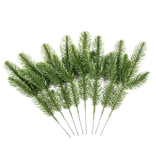 TOPPERFUN 12pcs 3 Artificial Plants Artificial Pine Tree Branches Artificial Pine Picks Pine Christmas Pine Branche Home Decor Pine Needle Branch Pine Needles Fake Plant Pine Wood