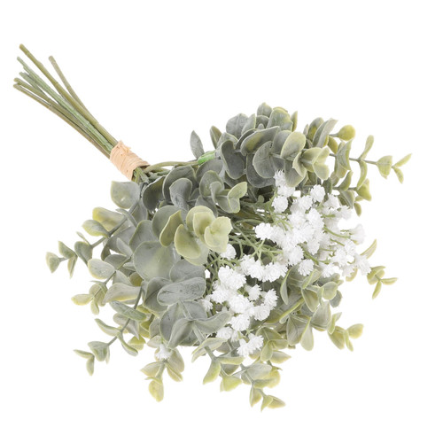 COOPHYA 1 Eucalyptus Leaf Bunch vase Bouquets Faux Eucalyptus Leaves Spray Fake Eucalyptus Branch Wedding Ceremony Decorations Greenery Simulated Leaf Plants Artificial Plant stem Plastic