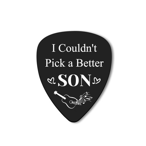 Son Gifts from Mom Dad Musician Guitar Player Son Gift Son Guitar Pick Gifts for Guitar Player Best Son Stainless Steel Guitar Picks Graduation Christmas Birthday Gift for Son
