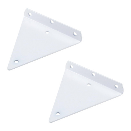 HEVSTIL 2PCS White Shelf Brackets Triangle Brackets Hidden Shelf Bracket for Shelves Heavy Duty Bracket & Support, Square Floating Shelf Support, Decorative Support for DIY Open Shelf,5.12 Inch