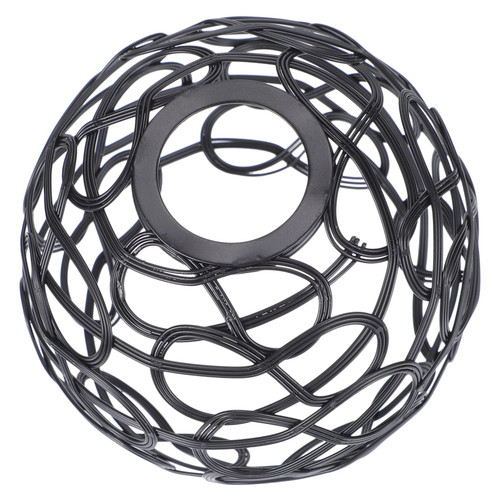 Gogogmee Lampshade Chandelier Lamp Shades Clip on Lamp Shades Black Ceiling Fans Wall Light Guard Light Bulb Cage Lighting Guard Pendant Tinsel Ceiling Lamp Shade Rattan Metal Wrought Iron