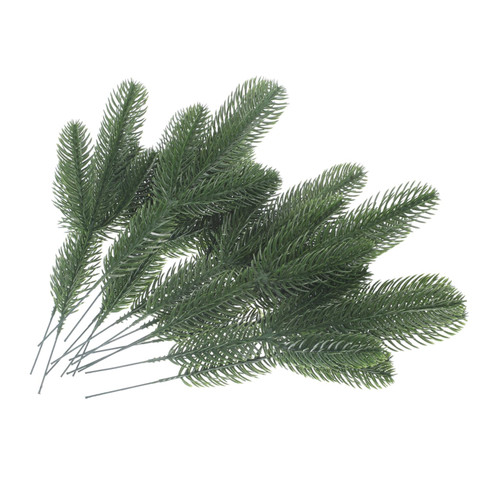 ABOOFAN 24pcs Imitation Plants Pine Branch Simulation Pine Leaves Artificial Pine Needles Twigs Fake Planta Decor Plant Arrangement Supplies Christmas Plastic Flower Arrangement