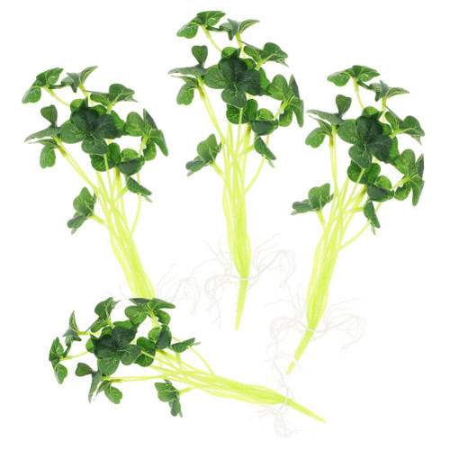 Luxshiny Artificial Shamrock Stems Fake Lucky Four Leaf Clovers Plants Faux Greenery Picks St Patricks Day Flower Arrangement Decoration