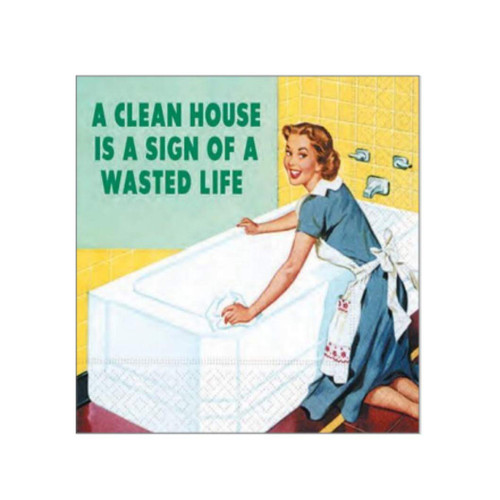 Design Design 624-08994 A Clean House Beverage Napkin, Multicolor