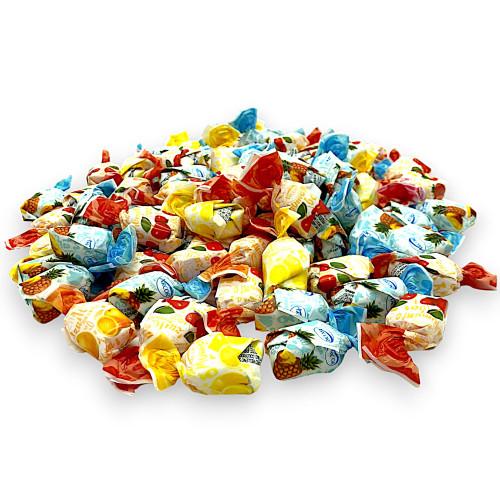 Arcor Fruit Filled Hard Candy, Delicious and Flavorful Gourmet Bon Bons Cherry, Orange, Strawberry, Pineapple, and Lemon 1.5 lbs Individually Wrapped for Freshness -Assorted Hard Candy With A Soft Chewy Center Delight-Approx 100 Pieces(24 oz)