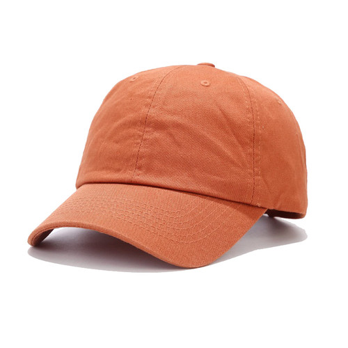 NPQQUAN Original Classic Low Profile Baseball Cap Golf Dad Hat Adjustable Cotton Hats Men Women Unconstructed Plain Cap Orange