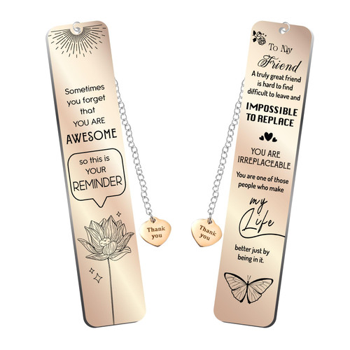 Best Friend Gifts for Women, Bestie Gifts for Women, Best Friend Birthday Gifts for Women, Thoughtful Best Friend Gifts for Christmas, Friendship Gifts for Women Friends Stainless Steel Bookmark
