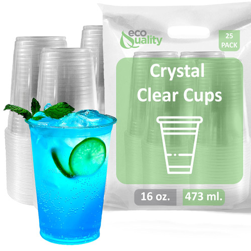 Clear Plastic Disposable Pet Cups | 16 oz Cups, 25 Pack | Crystal Clear PET Cup | Cold Smoothie | Iced Coffee Go Cups | Ideal for Coffee, Parfait, Juice, Soda, Cocktail, Party Cups (16oz, 25 count) Clear Plastic Disposable Pet Cups | 16 oz Cups, 25 Pack | Crystal Clear PET Cup | Cold Smoothie | Iced Coffee Go Cups | Ideal for Coffee, Parfait, Juice, Soda, Cocktail, Party Cups (16oz, 25 count)