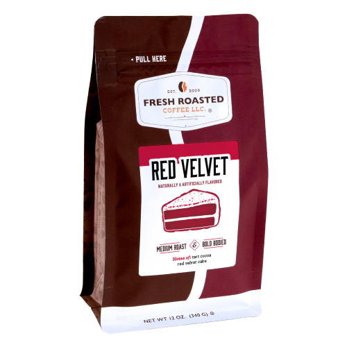 Fresh Roasted Coffee, Red Velvet Flavored Coffee, 12 oz, Medium Roast, Kosher, Ground Fresh Roasted Coffee, Red Velvet Flavored Coffee, 12 oz, Medium Roast, Kosher, Ground