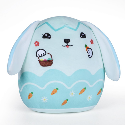 refavor Easter Bunny Stuffed Animal - 8 Inch Blue Easter Stuffed Animals Stuffed Animal Bunny Toy Gift Cute Easter Plush Pillow Soft Rabbit Plushies Toy Bunny Stuffed Animal Gift Girls