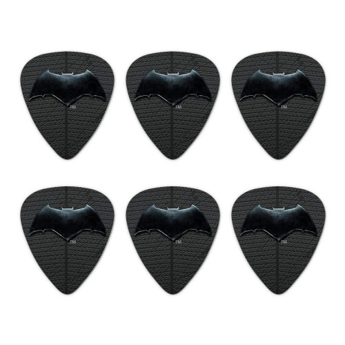 Justice League Movie Batman Logo Novelty Guitar Picks Medium Gauge - Set of 6