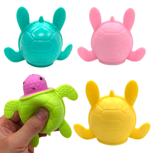 3pcs Stress Balls Turtle Squeeze Toys Squishies Fidget Balls Random Squishies Stress Relief Ball Toys for Adults Child Anxiety Relief Sensory Balls Squeeze Ball