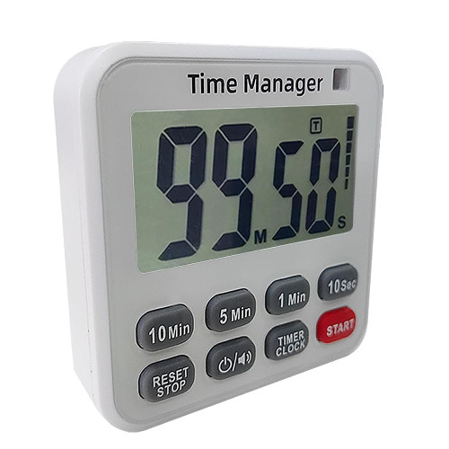 MOSTRUST Digital Countdown Kitchen Timer, Count Up Cycle Countdown Magnetic Timer Clock with Loud Alarm On/Off 8Key Fast Setting for Cooking Baking Gym Students Gift