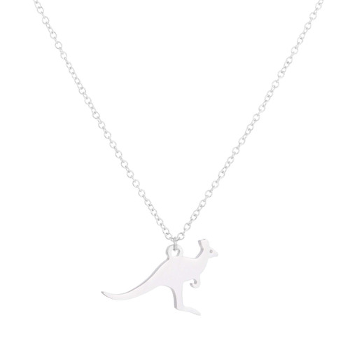 WLLAY Australian Kangaroo Animal Pendant Necklace Wildlife Jewelry for Women (Silver) WLLAY Australian Kangaroo Animal Pendant Necklace Wildlife Jewelry for Women (Silver)