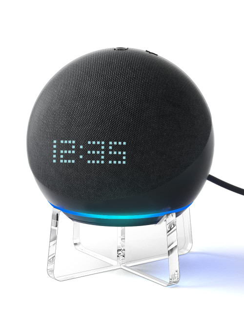 AFOOYO Acrylic Table Holder for Echo Dot 5th/4th Generation,Desktop Stand Mount Echo Dot Accessories,Safe Stable Mount Protects Echo Dot Speaker?Transparent?