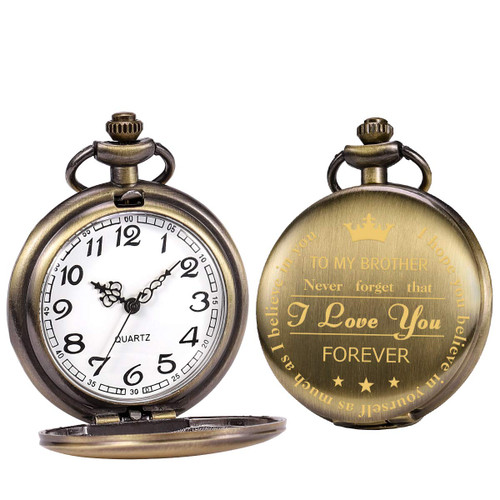 SIBOSUN Pocket Watch Men Personalized Black Chain Quartz Gift Brother Engraved SIBOSUN Pocket Watch Men Personalized Black Chain Quartz Gift Brother Engraved
