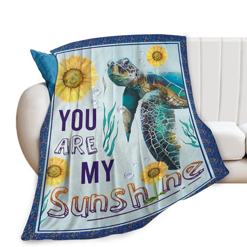 Sea Turtle Blanket Turtle Decor Inspirational Throw Blanket Gifts For Girls Boys Turtle Lover Winter Couch Bedding Super Warm Soft Plush Lightweight Fleece Flannel Blanket For Kids Adult Women 50"X40"
