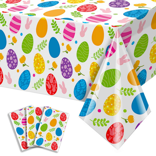 onbuwws 3 Pack Easter Tablecloth,Easter Spring Table Cloth 54x128inch Colorful Egg Bunny Disposable Plastic Tableclothes Square Waterproof Table Cover Decor Rectangle for Kids Party Decorations onbuwws 3 Pack Easter Tablecloth,Easter Spring Table Cloth 54x128inch Colorful Egg Bunny Disposable Plastic Tableclothes Square Waterproof Table Cover Decor Rectangle for Kids Party Decorations