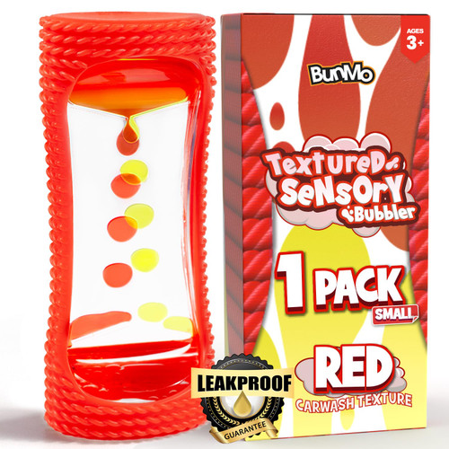 BunMo Red Liquid Motion Bubbler | Liquid Timer | Bubble Timer | Liquid Motion Bubbler Sensory Toys | Liquid Timers for Kids Sensory | Easter Basket Stuffers for Girls