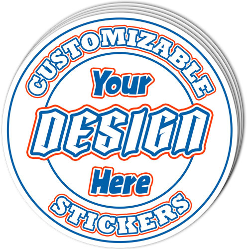 Custom Design Your Own Personalized Labels Vinyl Die-cut Stickers Decals with Text Name Image or Logo, Waterproof, Dishwasher Safe, Fade Resistant, UV Protected, Heat and Cold Resistant. Pack of 100