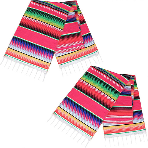 Hooqict 2 Pack Mexican Table Runners for Mexican Theme Party Decorations Cinco de Mayo Fiesta Party Wedding 14 x 84 Inch Cotton Red Serape Table Runner Hooqict 2 Pack Mexican Table Runners for Mexican Theme Party Decorations Cinco de Mayo Fiesta Party Wedding 14 x 84 Inch Cotton Red Serape Table Runner
