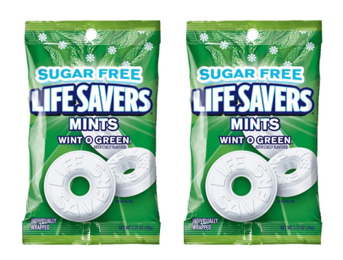 Life Savers Wint O Green Sugar Free Mints Pack of 2 - 5.5 Ounce Life Savers Wint O Green Sugar Free Mints Pack of 2 - 5.5 Ounce
