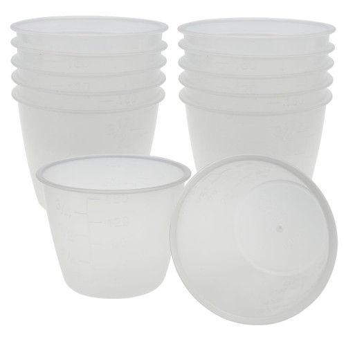 LUORNG 12PCS Rice Cooker Measuring Cup 160ML Plastic Transparent Rice Measuring Cup for Dry and Liquid Ingredient