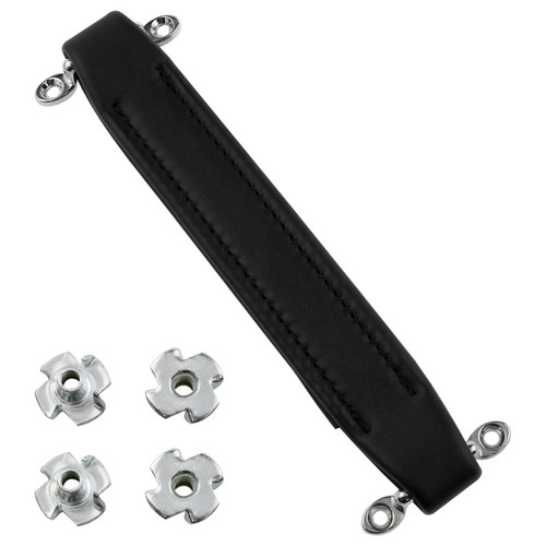 fengxiaomin-1PCS Vintage Leather AMP Amplifier Handle Guitar Amplifier Handle Strap For Amplifiers Suitcases, Black