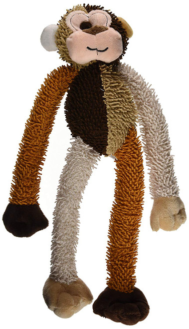 Multipet International DMP37812 Multicrew Monkey Plush Dog Toy, 17-Inch, Colors Vary