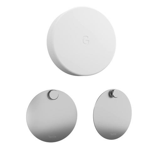 Teccle Wall Mount for Nest Temperature Sensor 2 Pack - No Hole Needed - Stainless Steel Bracket Plate for Google Nest Thermostat Sensor - Mount to Any Smooth and Dry Surface