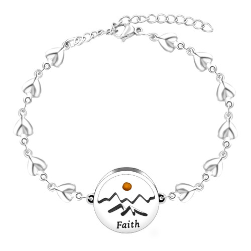 Uloveido Faith Mountain Mustard Seed Charm Religious Bracelet - Adjustable Stainless Steel Heart Link Chain Faith Bracelet for Women Girls Christmas New Year Birthday Bracelet Gift Y4431 Uloveido Faith Mountain Mustard Seed Charm Religious Bracelet - Adjustable Stainless Steel Heart Link Chain Faith Bracelet for Women Girls Christmas New Year Birthday Bracelet Gift Y4431
