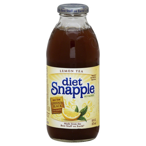 Diet Snapple Iced Tea, Lemon, 16 fl oz Diet Snapple Iced Tea, Lemon, 16 fl oz