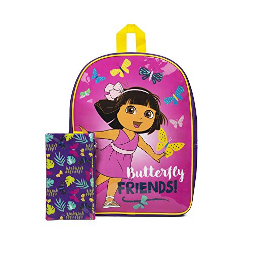 Dora the Explorer 15" Backpack Butterfly Friends with Pencil Case