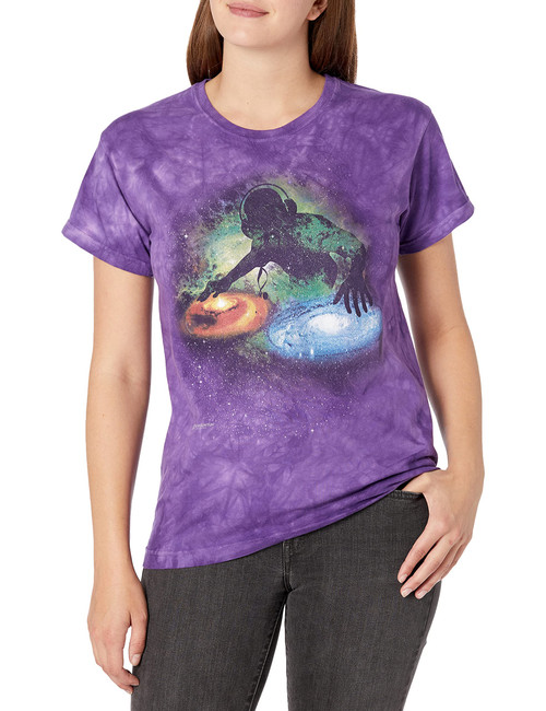The Mountain Galaxy Dj Adult Woman's T-Shirt, Purple, Medium The Mountain Galaxy Dj Adult Woman's T-Shirt, Purple, Medium