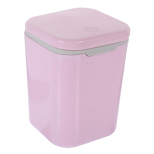 Ciieeo Micro Trash Can Table Waste Bin Waste Paper Container Plastic Mini Trash Can Countertop Trash Can Waste Container for Table Mini Desktop Trash Can Trash Bin Pp Simple Pink Office