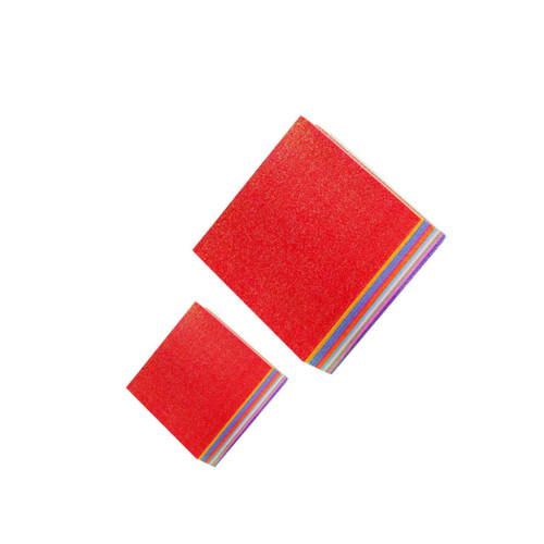 SHINEOFI 100 Pcs Origami for Kids Shimmer Cardstock Glitter Folding Paper Origami Papers for Arts Metallic Cardstock Paper Kids Paper Folding Silver Scrapbook Manual Child