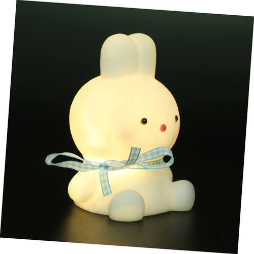 Homoyoyo 1pc Night Light Kids Decor Cute Animal Table Lamp Led Night Lamp Children Led Lamp Desktop Lamp Led Decor Rabbit Sculpture Nightlight Home Table Lamp Plastic Bunny